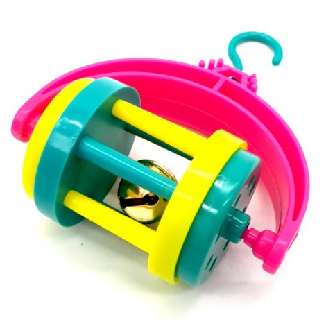 juguete giratorio con cascabel para canarios 1